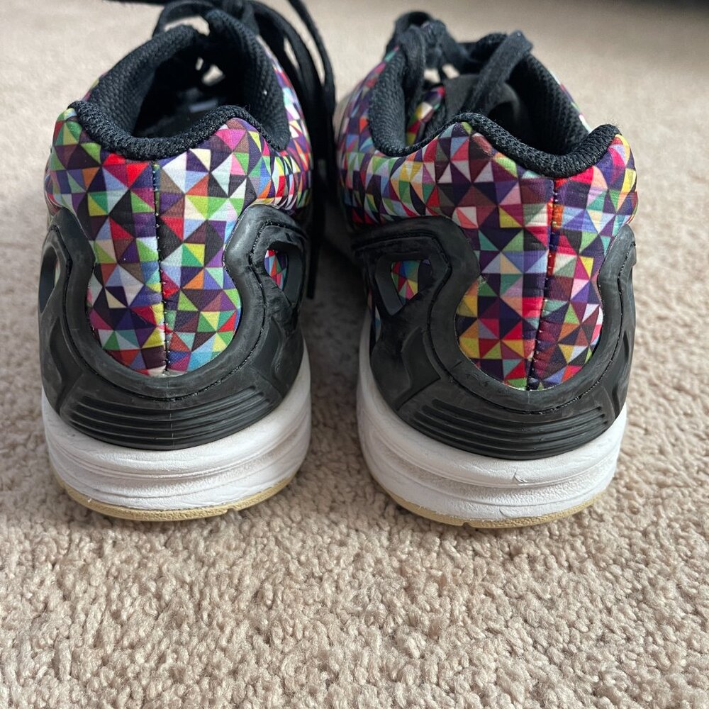 Adidas ZX Flux Sneakers Men 9 MultiColor Prism Athletic Colorful Quilt Geometric - Picture 5 of 13